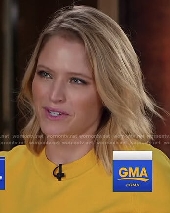 Sara’s yellow bell sleeve top on Good Morning America