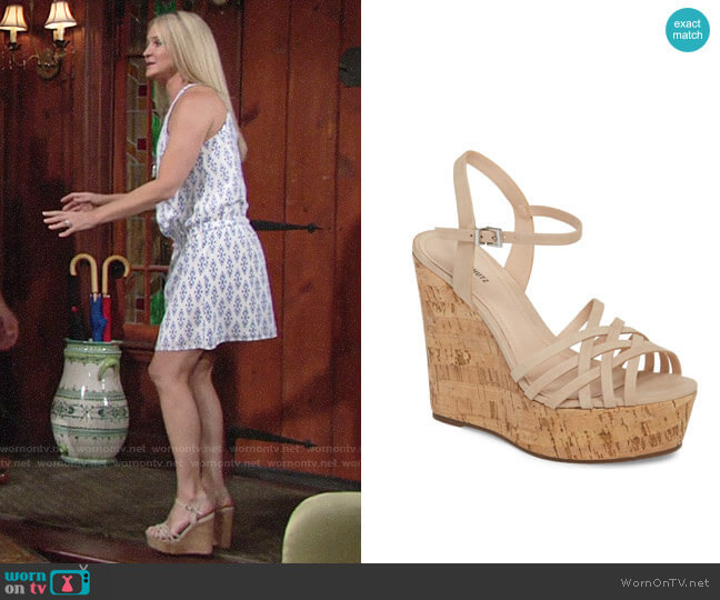 Schutz Louna Sandal worn by Sharon Newman (Sharon Case) on The Young and the Restless