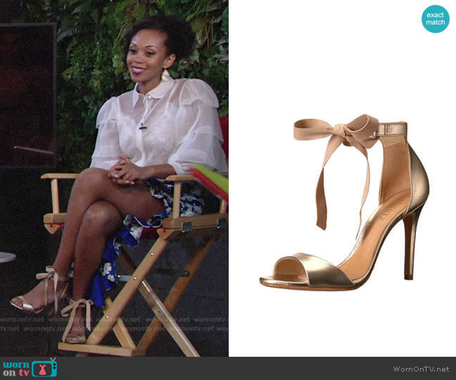 Schutz Rene Sandals worn by Hilary Curtis (Mishael Morgan) on The Young & the Restless