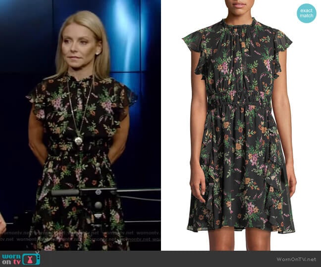 'Amora' Mini Dress by Shoshanna worn by Kelly Ripa on Live with Kelly and Mark