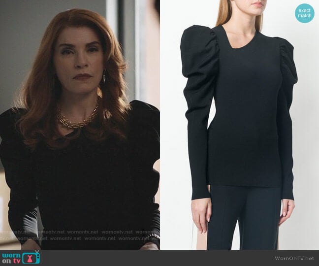 Puff Sleeved Jumper by Stella McCartney worn by Kitty Montgomery (Julianna Margulies) on Dietland