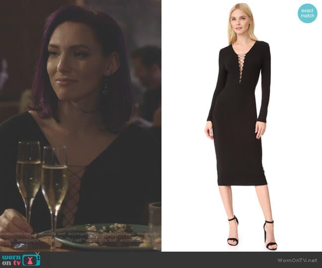 Lace Up Long Sleeve Dress by T by Alexander Wang worn by Alannah (Rainee Blake) on Nashville