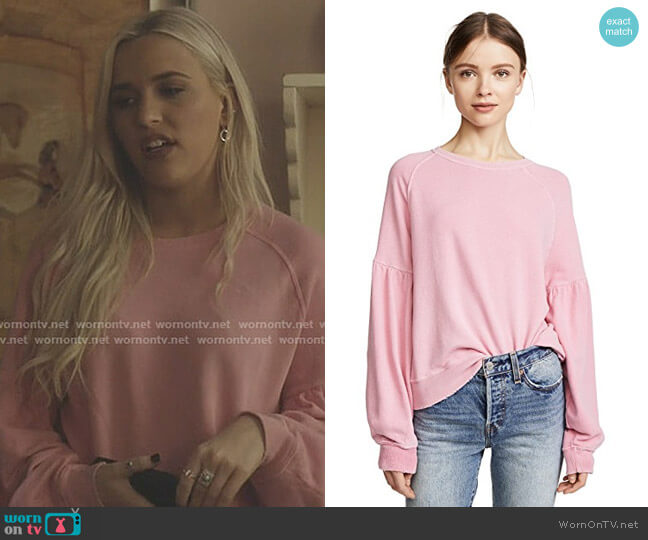 The Bishop Sleeve Sweatshirt by The Great worn by Maddie Jaymes (Lennon Stella) on Nashville