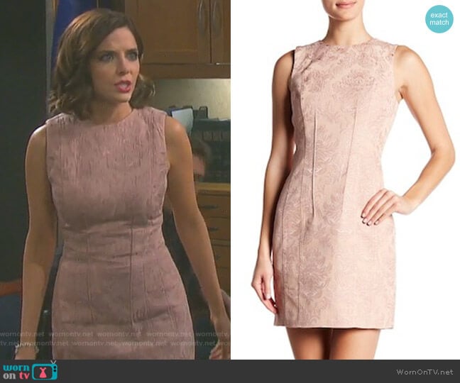 Hourglass Jacquard Shift Dress by Theory worn by Theresa Donovan (Jen Lilley) on Days of our Lives