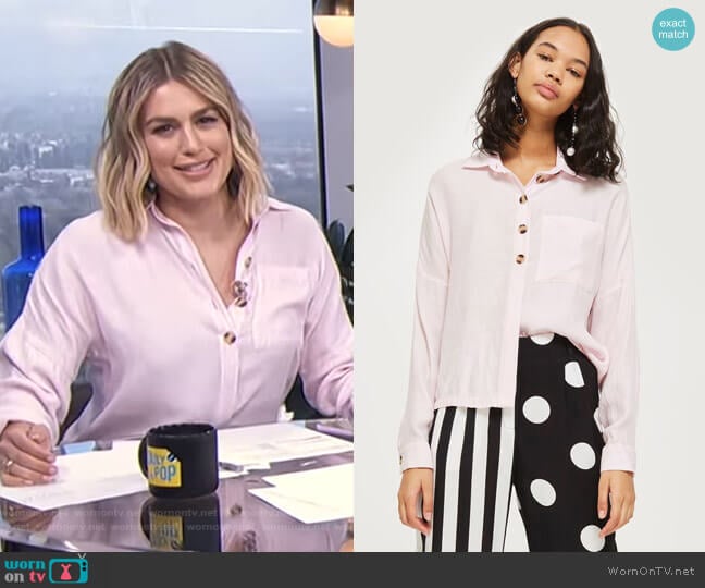 Lightweight Casual Shirt by Topshop worn by Carissa Loethen Culiner on E! News