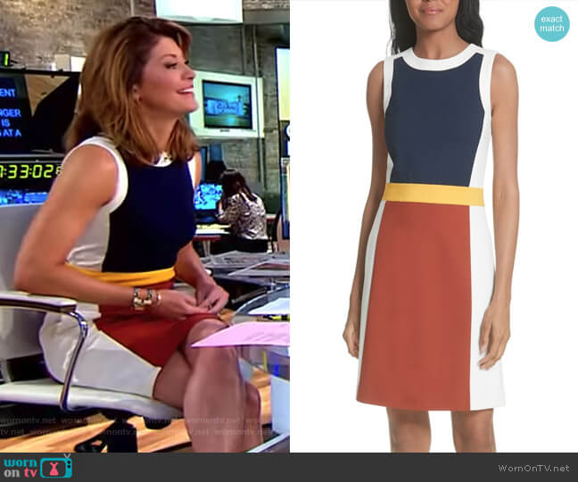 WornOnTV: Norah's colorblock sleeveless dress on CBS This Morning | Norah  O'Donnell | Clothes and Wardrobe from TV