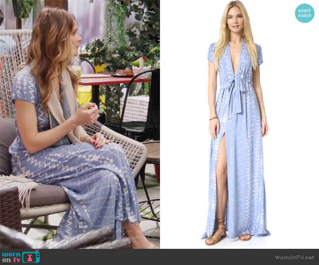 Joel Plunge Dress by Tularosa worn by Phoebe Wells (Beau Garrett) on Girlfriends Guide to Divorce