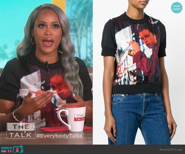 Graphic Print T-shirt by Undercover worn by Eve on The Talk