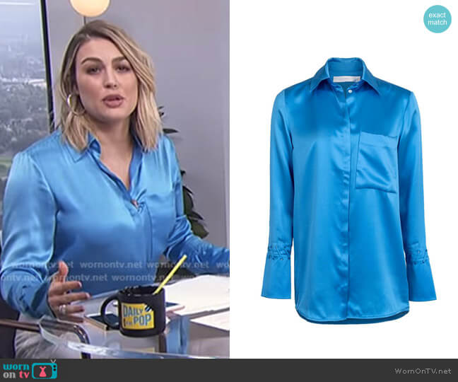 One Pocket Fluid Shirt by Victoria Beckham worn by Carissa Loethen Culiner on E! News