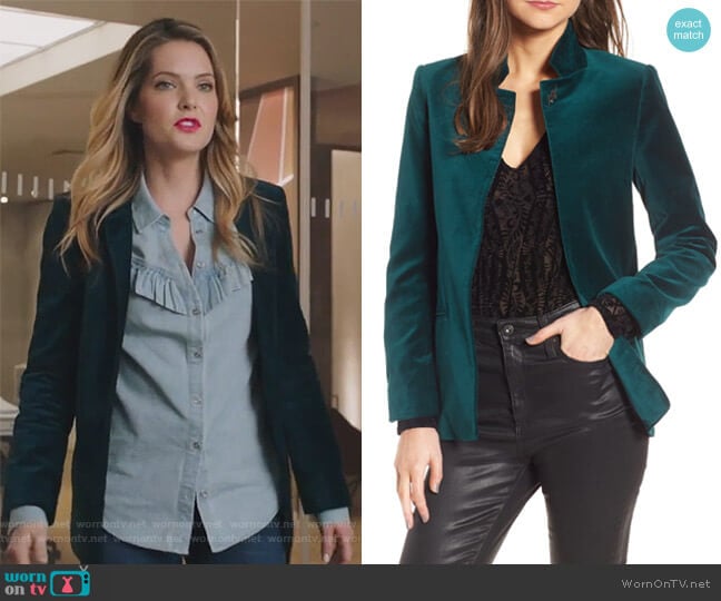 Volly Velours Blazer by Zadig & Voltaire worn by Sutton (Meghann Fahy) on The Bold Type