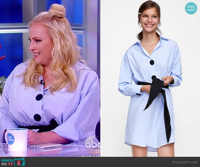 Belted Shirtdress by Zara worn by Meghan McCain on The View