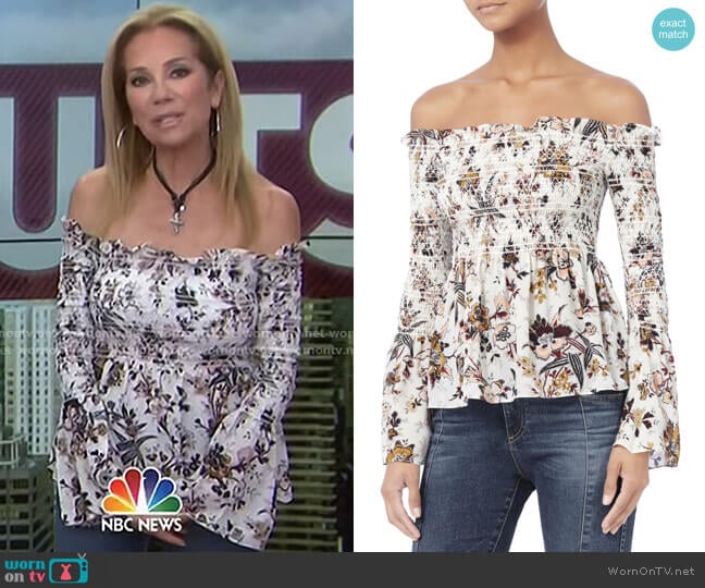 WornOnTV: Kathie's white floral off shoulder top on Today | Kathie