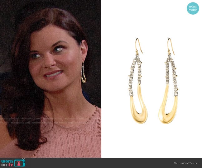 Alexis Bittar Freeform Drop Earrings worn by Katie Logan (Heather Tom) on The Bold and the Beautiful