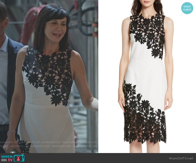 Wornontv Cassies White And Black Floral Lace Dress On Good Witch Catherine Bell Clothes 
