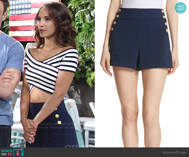 Alice + Olivia Donald Shorts worn by Lily Winters (Christel Khalil) on The Young & the Restless