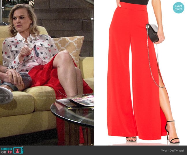 Alice + Olivia Florinda Pants worn by Phyllis Newman (Gina Tognoni) on The Young and the Restless