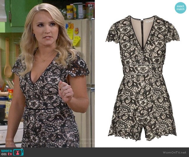 Alice + Olivia Tinsley Romper worn by Gabi Diamond (Emily Osment) on Young and Hungry