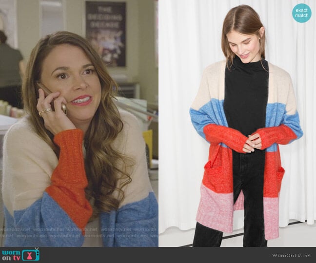 Wool Blend Oversized Cardigan by & Other Stories worn by Liza Miller (Sutton Foster) on Younger