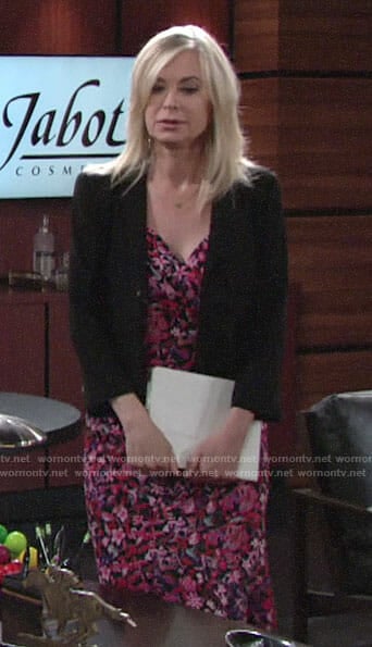 Ashley’s pink floral dress on The Young and the Restless
