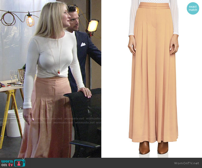 Bcbgmaxazria Brandy Pleated Pants worn by Sharon Newman (Sharon Case) on The Young and the Restless