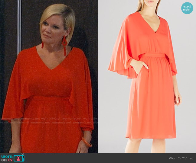 Bcbgmaxazria Brittni Kimono Cape Dress worn by Ava Jerome (Maura West) on General Hospital