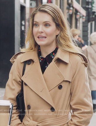 Sutton’s beige trench coat on The Bold Type