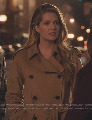 Sutton’s beige trench coat on The Bold Type