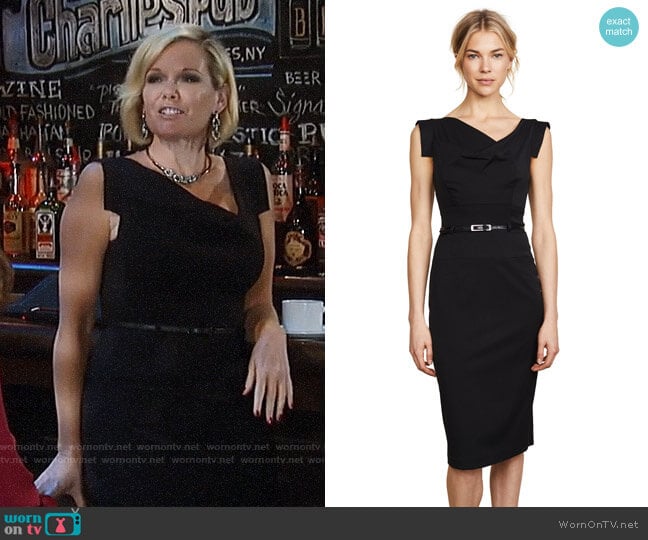 Black Halo Jackie O Dress worn by Ava Jerome (Maura West) on General Hospital