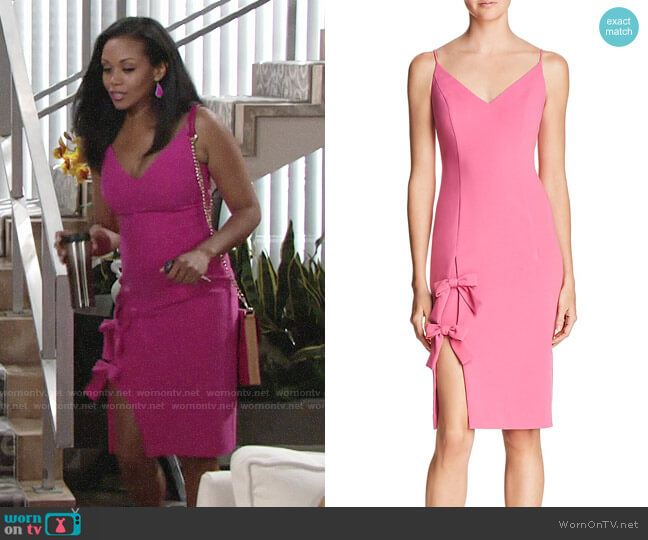 WornOnTV: Hilary’s pink bow detail dress on The Young and the Restless ...