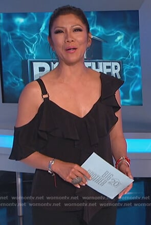 Julie's black ruffled top on Big Brother