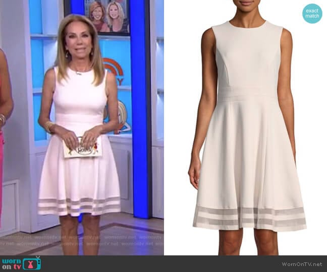 Sleeveless Fit & Flare Dress by Calvin Klein worn by Kathie Lee Gifford on Today