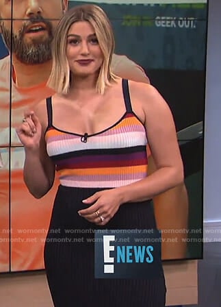 Carissa’s striped ribbed dress on E! News