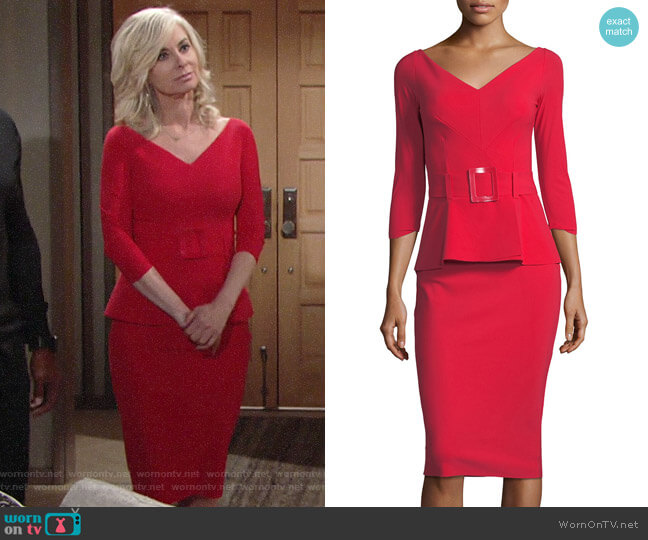 Chiara Boni La Petite Robe Viorika Dress worn by Ashley Abbott (Eileen Davidson) on The Young and the Restless