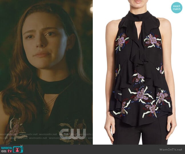 Moma Ruffle Silk Top by Cinq a Sept worn by Hope Mikaelson (Danielle Rose Russell) on The Originals