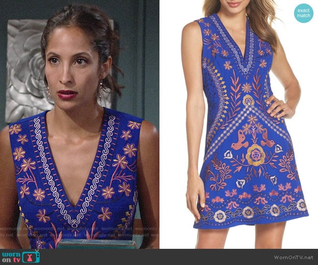 Foxiedox Artemesia Cutout Back Minidress worn by Lily Winters (Christel Khalil) on The Young and the Restless