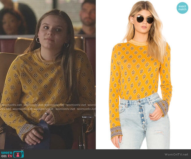 New Age Crew Neck Sweater by Free People worn by Daphne Conrad (Maisy Stella) on Nashville