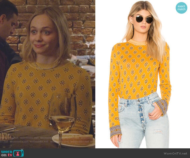 New Age Crew Neck Sweater by Free People worn by Caitlin Miller (Tessa Albertson) on Younger