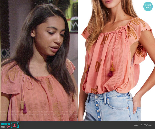 Free People Pukka Tee worn by Shauna (Camryn Hamm) on The Young & the Restless