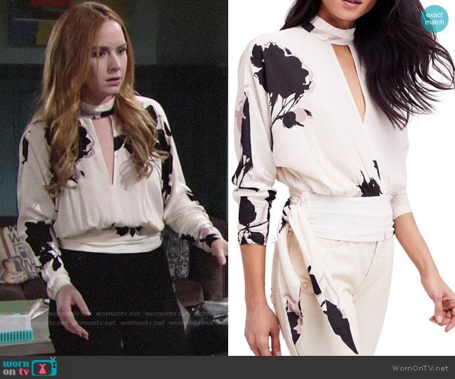 Free People Say You Love Me Blouse worn by Mariah Copeland (Camryn Grimes) on The Young and the Restless