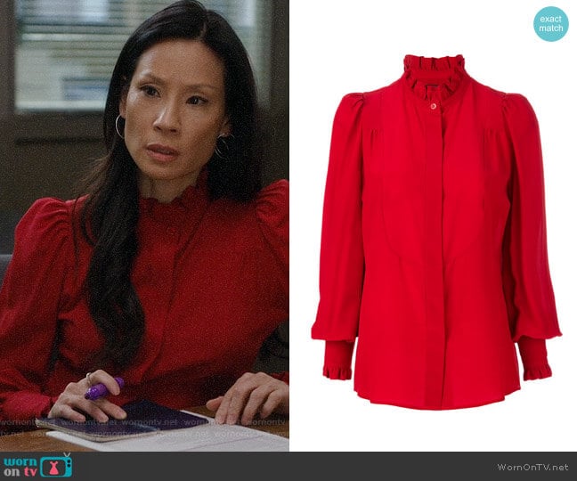 Isabel Marant Sloan Victorian Blouse worn by Joan Watson (Lucy Liu) on Elementary