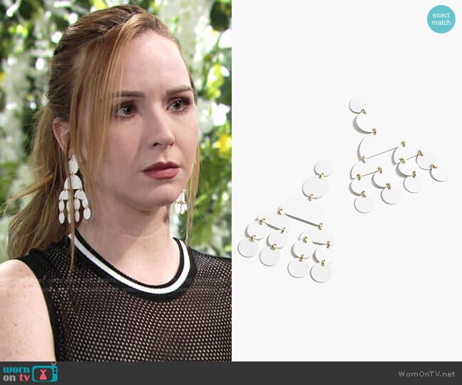 J. Crew Circle Statement Earrings worn by Mariah Copeland (Camryn Grimes) on The Young and the Restless