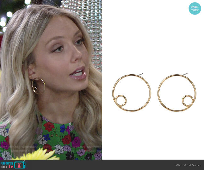 Jenny Bird Otis Hoop Earrings worn by Abby Newman (Melissa Ordway) on The Young & the Restless