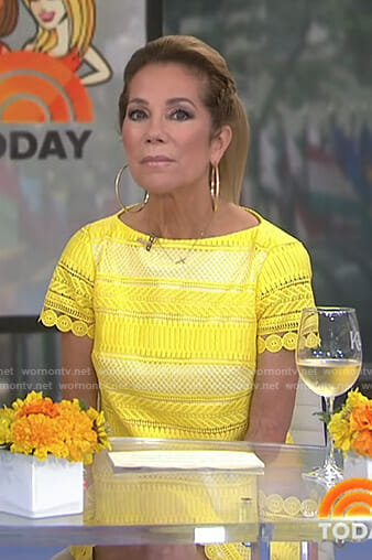 Kathie’s yellow lace dress on Today
