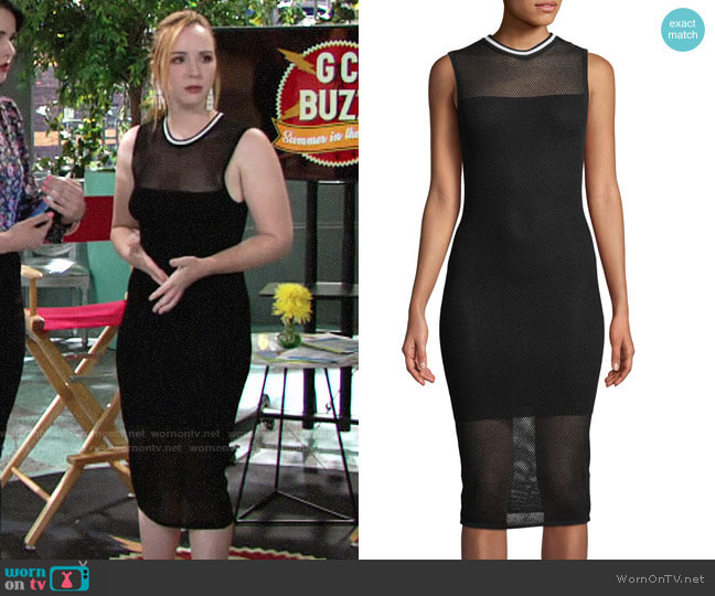 WornOnTV: Mallory's black sleeveless midi dress on Grace and