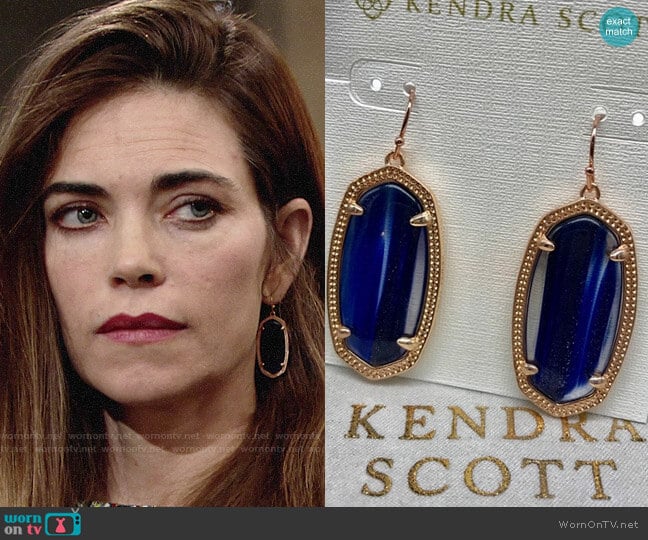 Kendra Scott Elle Earrings worn by Victoria Newman (Amelia Heinle) on The Young and the Restless