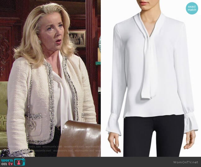 Kobi Halperin Amber Blouse worn by Nikki Reed Newman (Melody Thomas-Scott) on The Young and the Restless