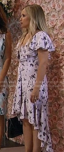 Lulu’s pink floral high-low dress on General Hospital