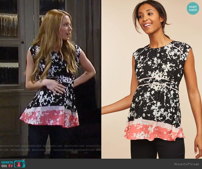 Motherhood Babydoll Maternity Top worn by Nelle Benson (Chloe Lanier) on General Hospital