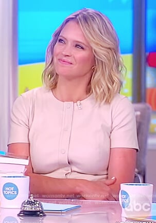 Sara’s ivory button front dress on The View
