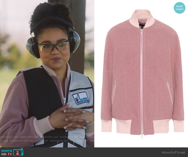 Elle wool bomber jacket by Rag and Bone worn by Kat Edison (Aisha Dee) on The Bold Type